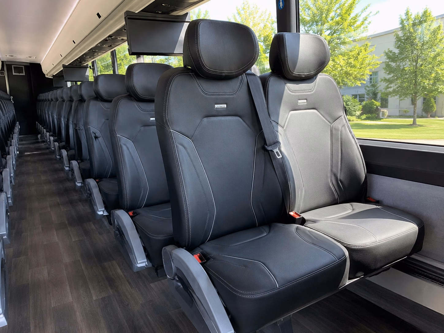 st petersburg charter bus rental interior